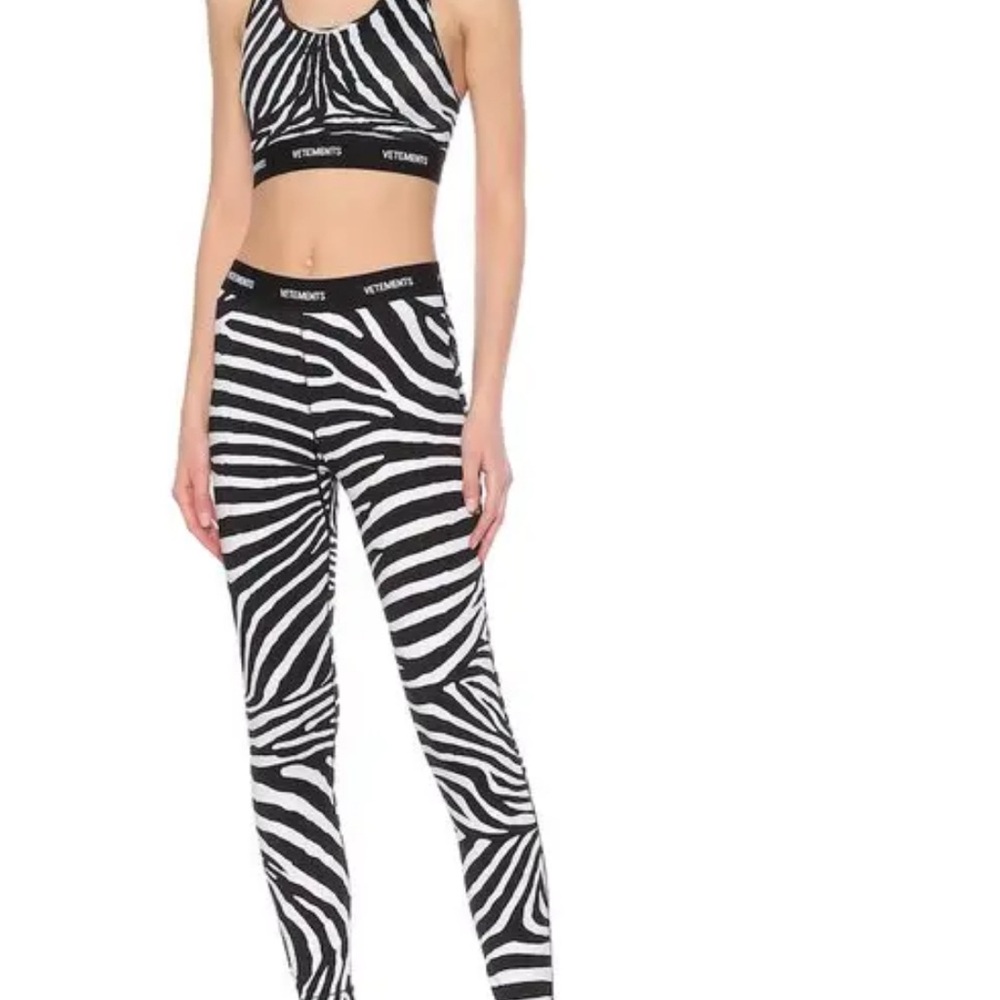 Vetements Black and White Zebra Leggings and TOP
